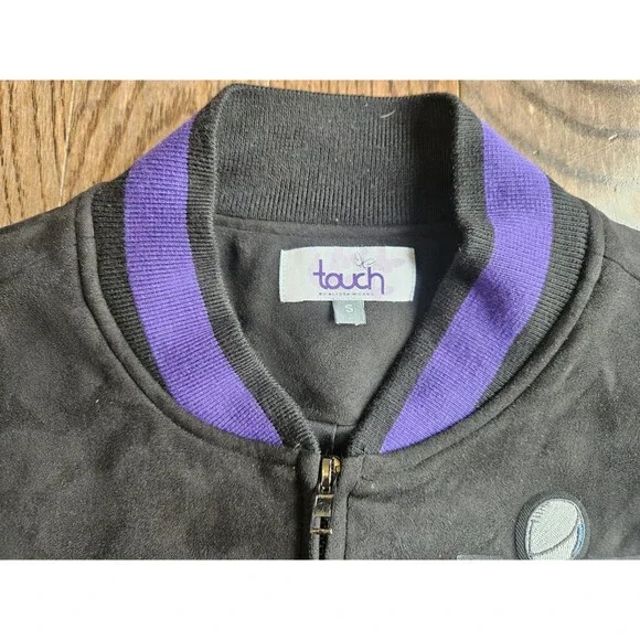 Alyssa Milano NFL Super Bowl 52 Minnesota BLKWomens Jacket Eagles Patriots S